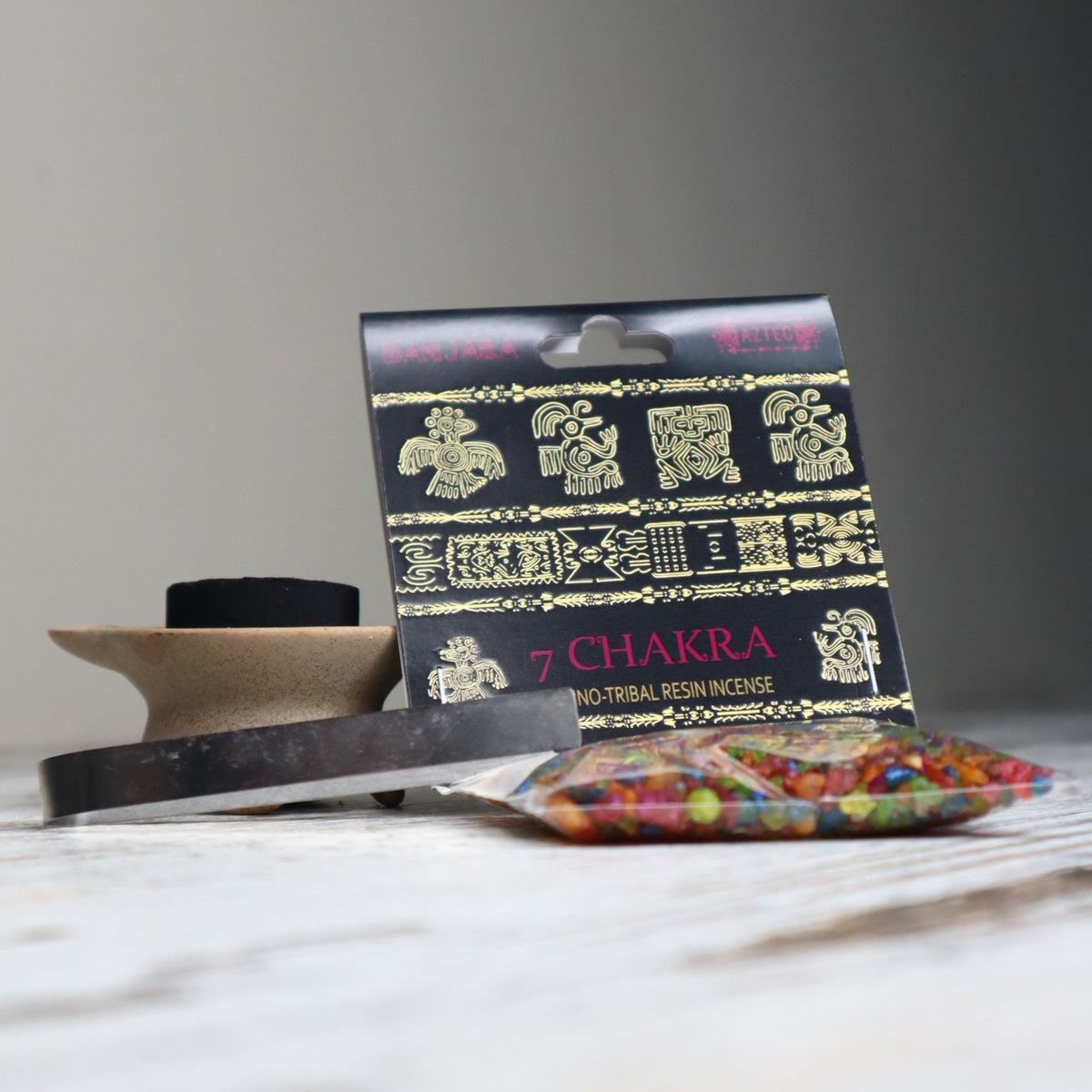Banjara 7 Chakra Resin Incense 30g | Balance, Alignment & Harmony