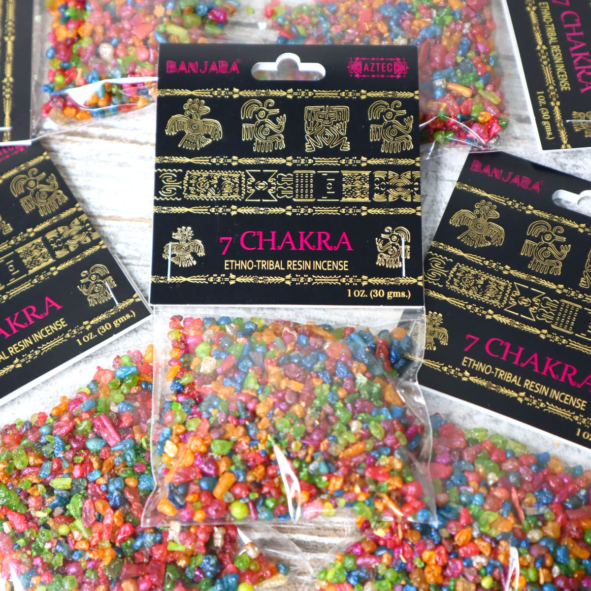 Banjara 7 Chakra Resin Incense 30g | Balance, Alignment & Harmony