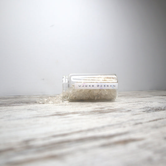 Clear Quartz Chips Jar