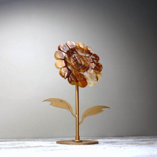 Golden Healer Sunflower on Stand | Healing, Vitality & Divine Light