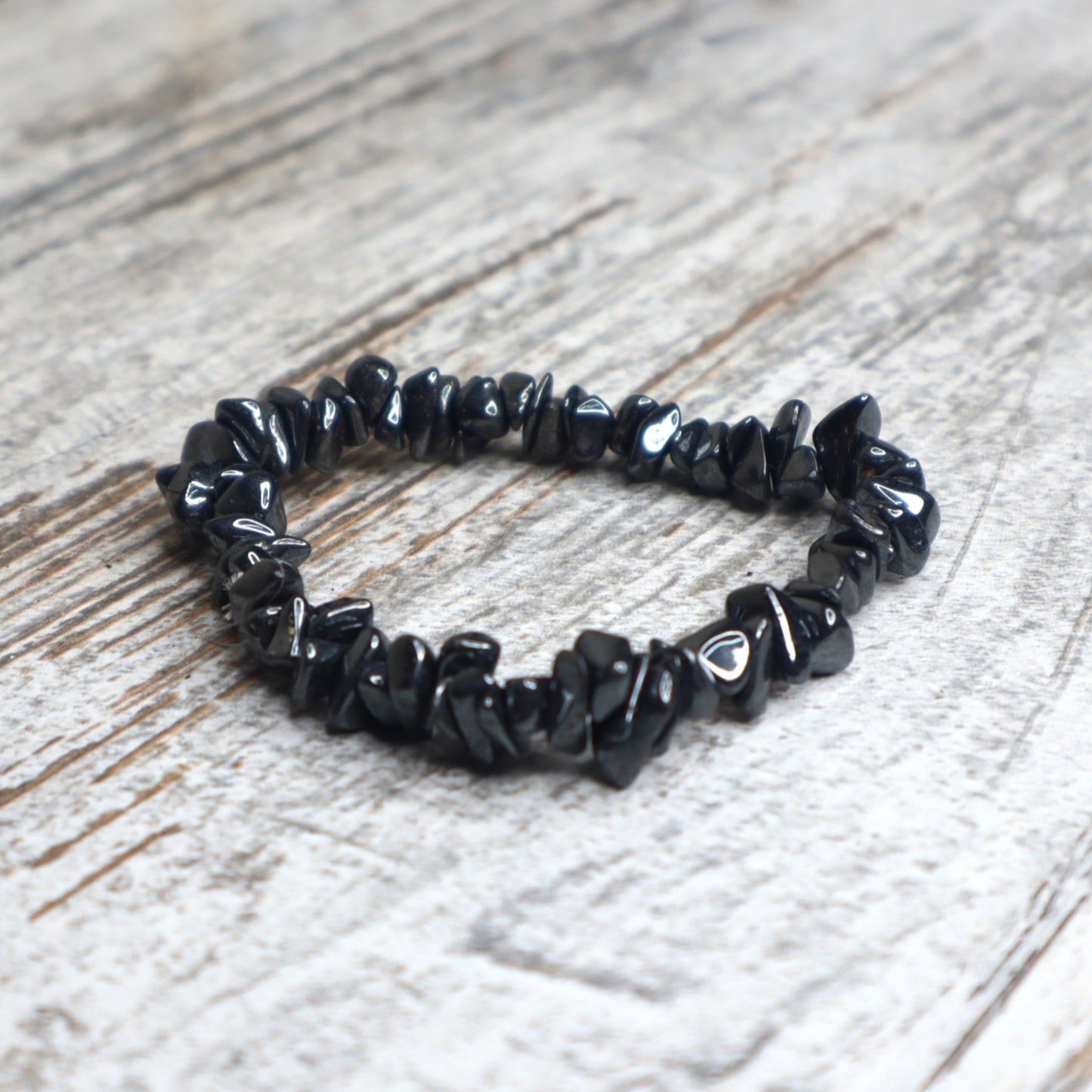 Hematite Crystal Chip Bracelet
