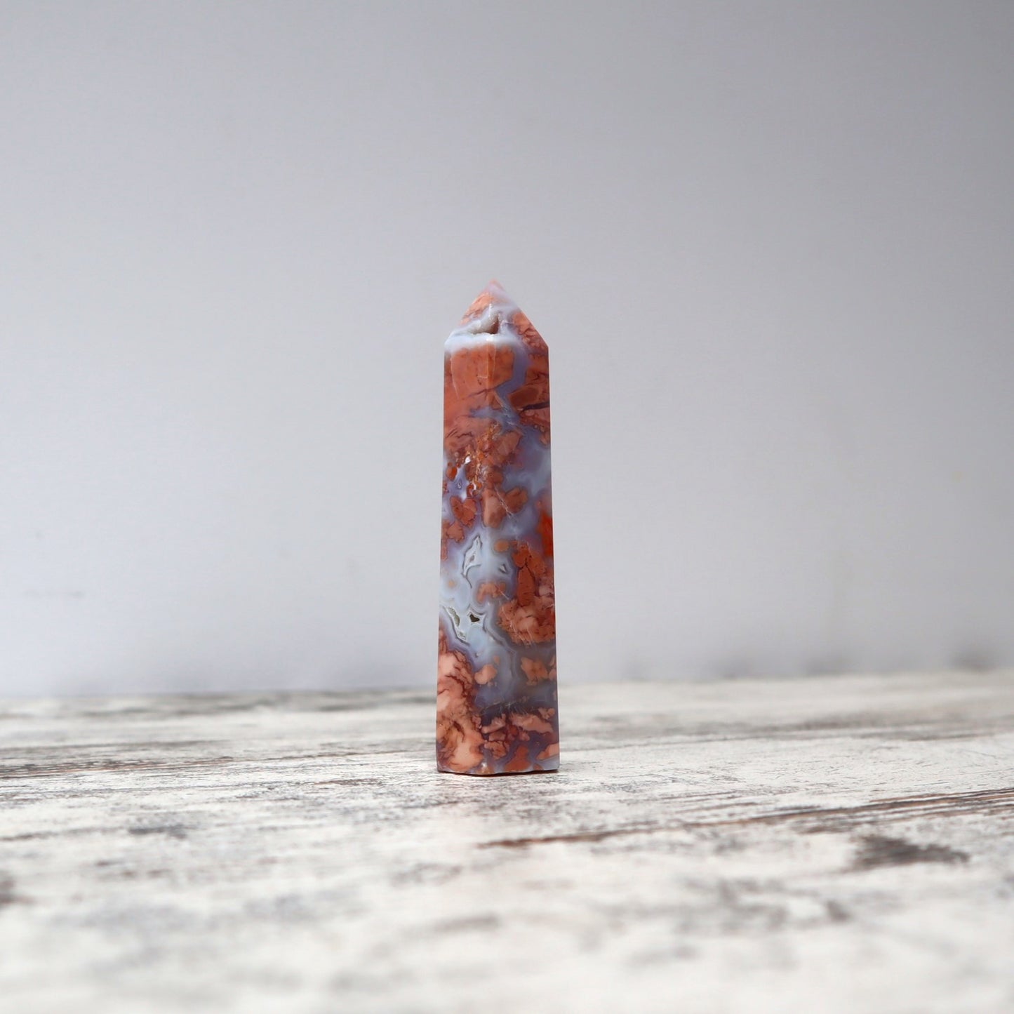 Pink Agate Point | Emotional Balance, Harmony & Inner Peace