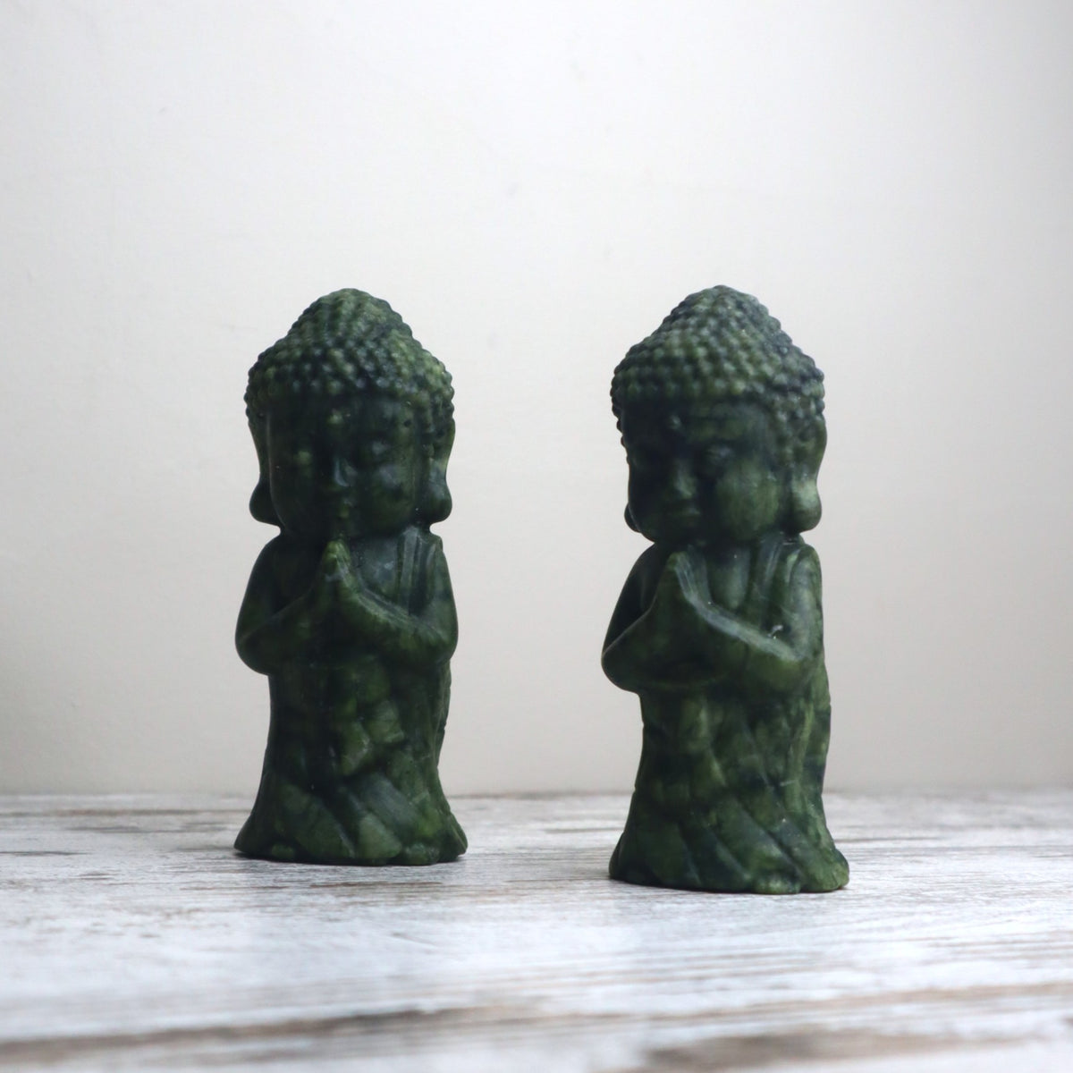 Xiuyan Jade (Serpentine) Buddha Carving | Peace, Wisdom & Harmony