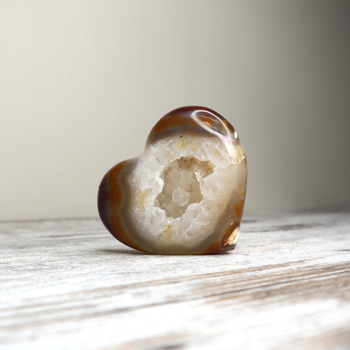 Druzy Agate Heart | 228g | Emotional Healing, Calm & Gentle Strength