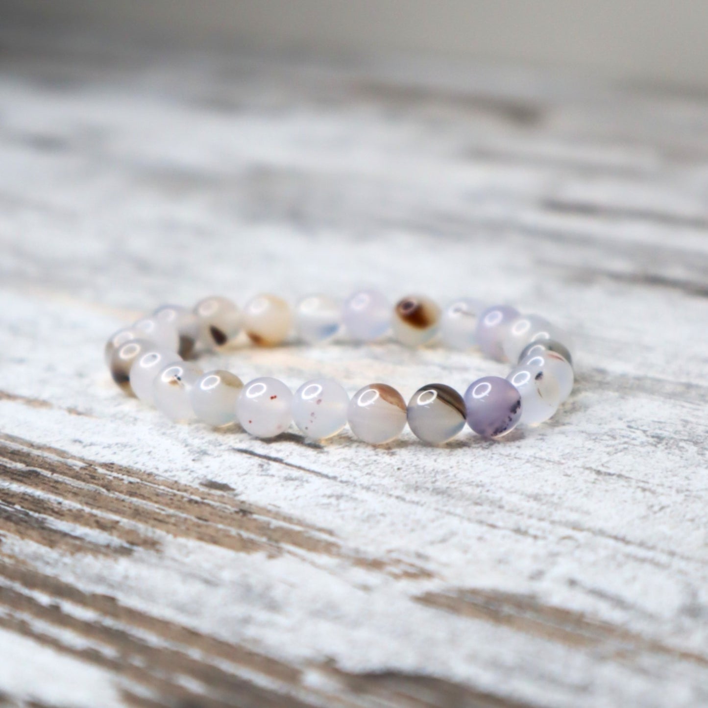 Agate Bead Bracelet | 8mm | Balance, Grounding & Gentle Strength
