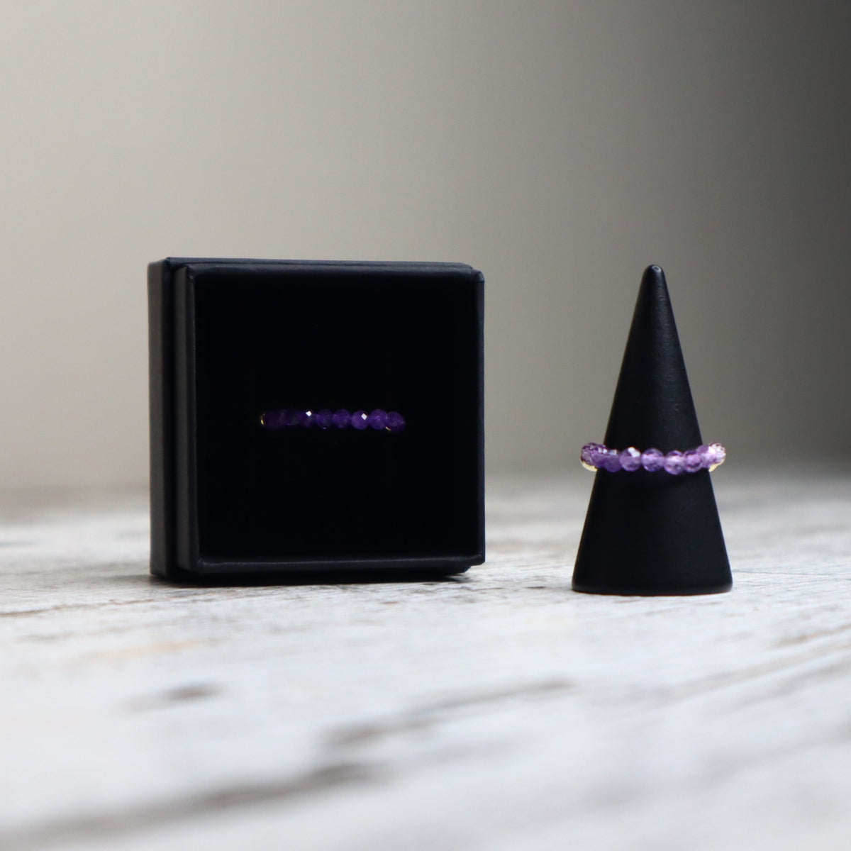 Amethyst Beaded Ring | Calm, Intuition & Inner Peace