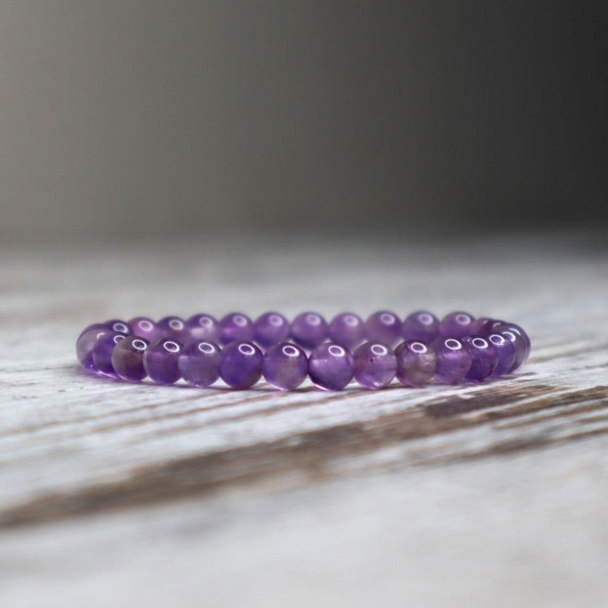 Amethyst Bead Bracelet | 6mm | Calm, Intuition & Spiritual Protection