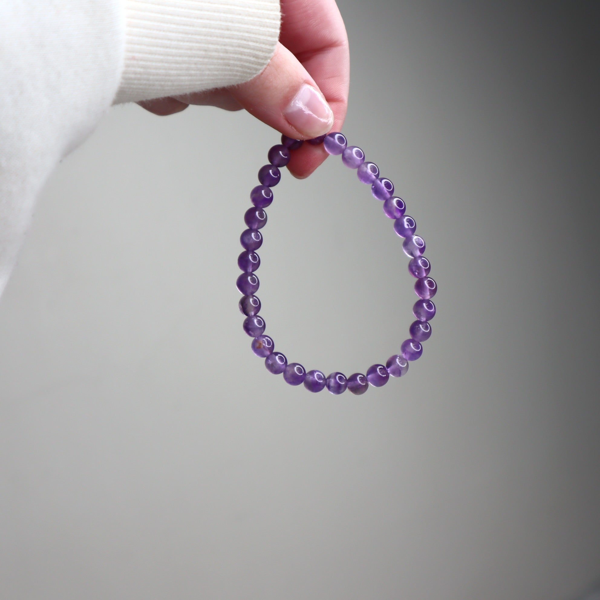 Amethyst Bead Bracelet | 6mm | Calm, Intuition & Spiritual Protection