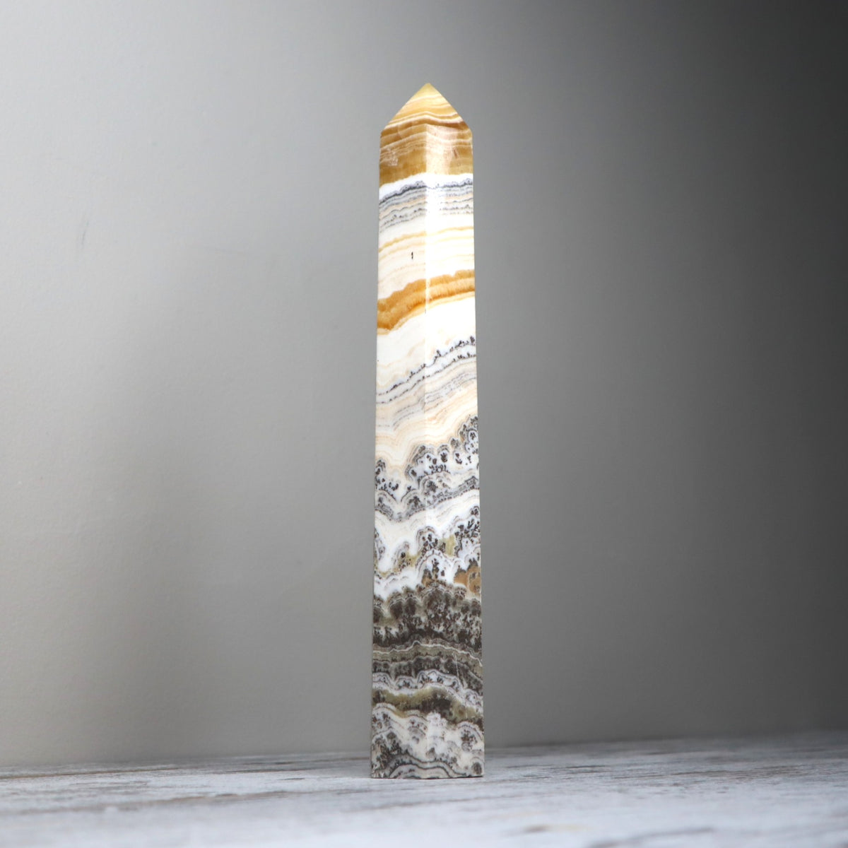 Banded Calcite Tower | Clarity, Flow & Grounded Alignment