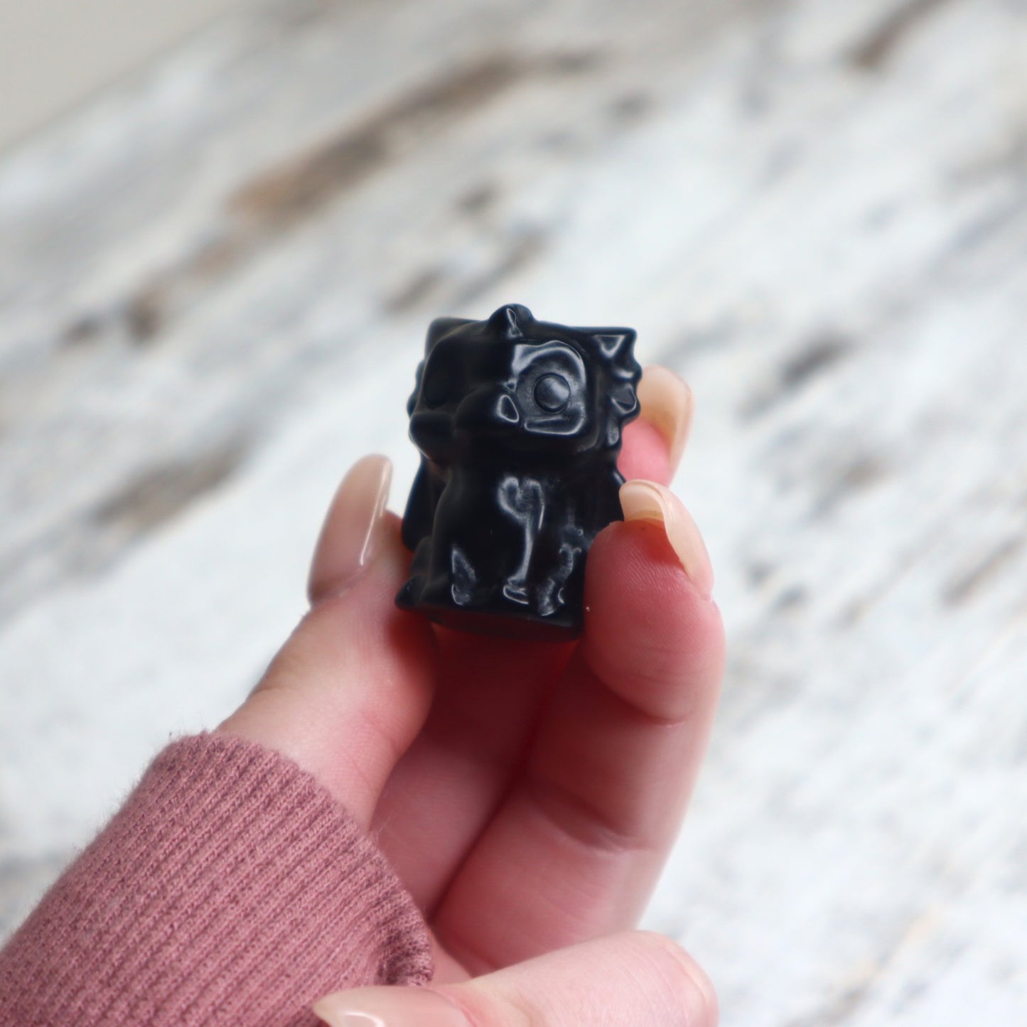 Black Obsidian Mini Dragon Carving | Protection, Wisdom & Inner Power