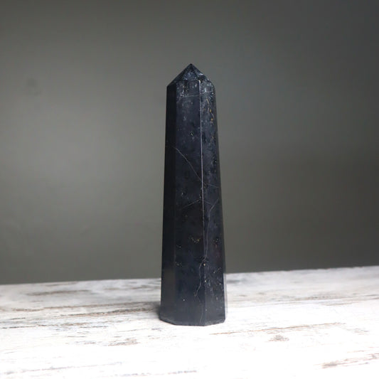 Black Tourmaline Statement Tower | Protection, Grounding & Energetic Shielding