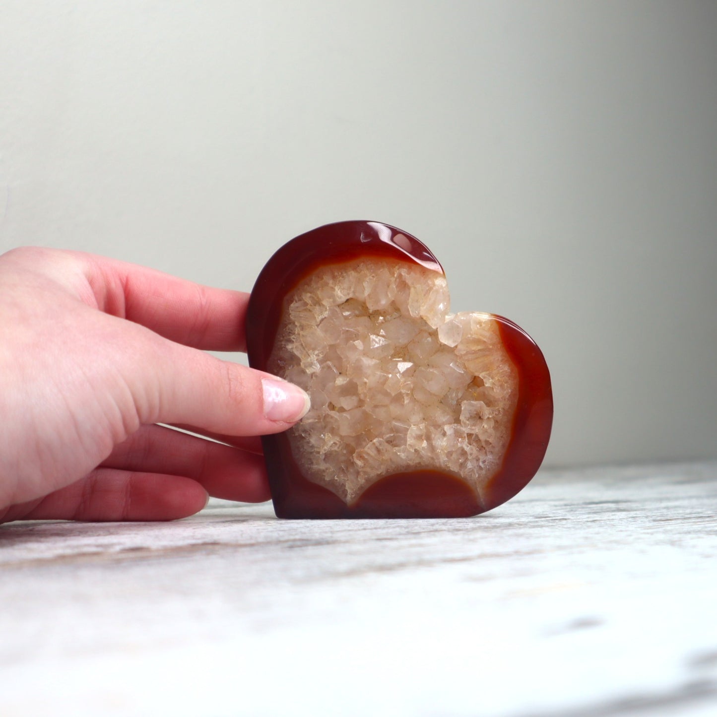 Carnelian Druzy Heart | Vitality, Confidence & Creativity