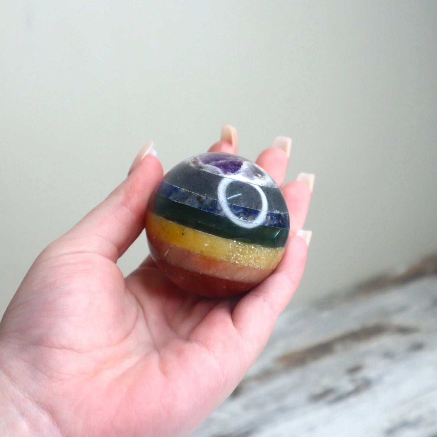 Chakra Bonded Crystal Sphere | Balance, Alignment & Wholeness