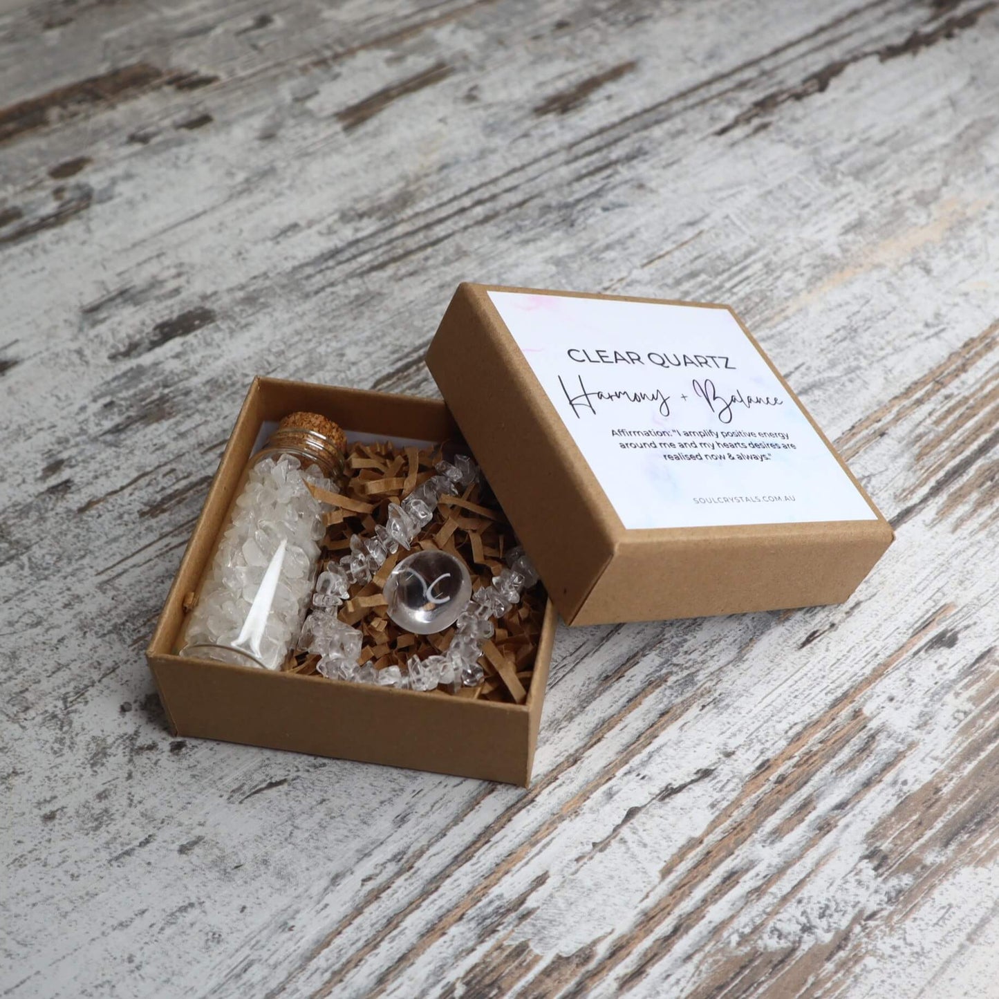 'Harmony + Balance' Chip Gift Box | Clear Quartz