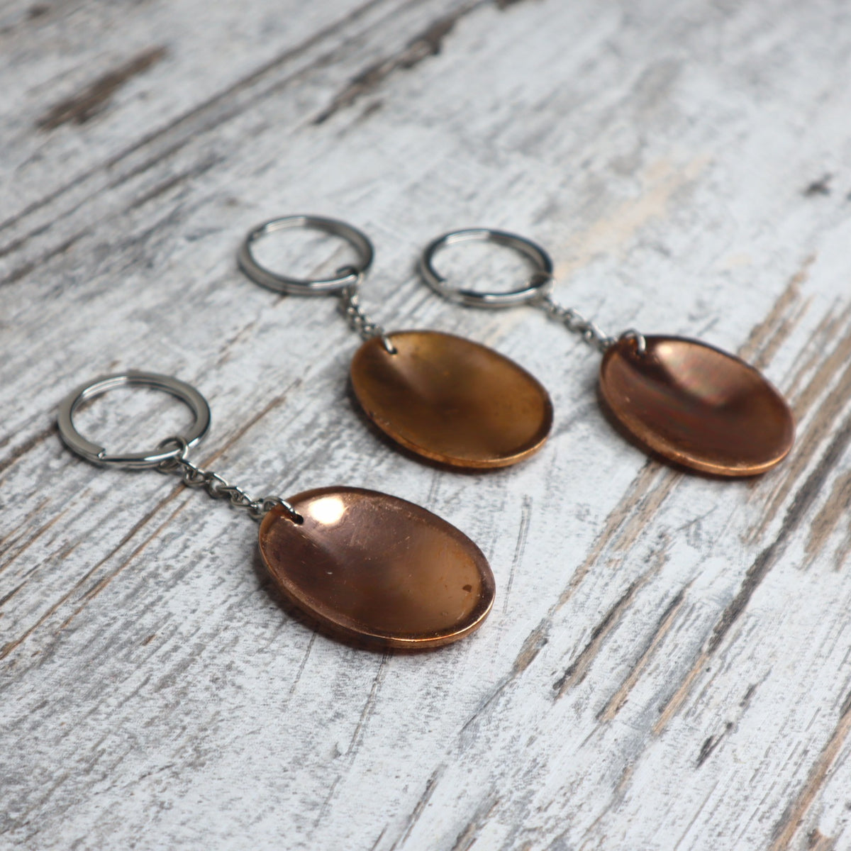 Copper Worry Stone Keychain | Energy Flow, Grounding & Vitality