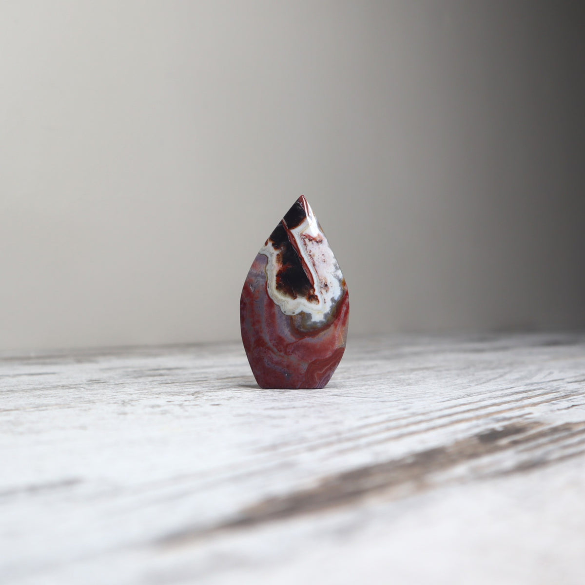 Crazy Lace Agate Teardrop | Grounded Strength & Emotional Flow