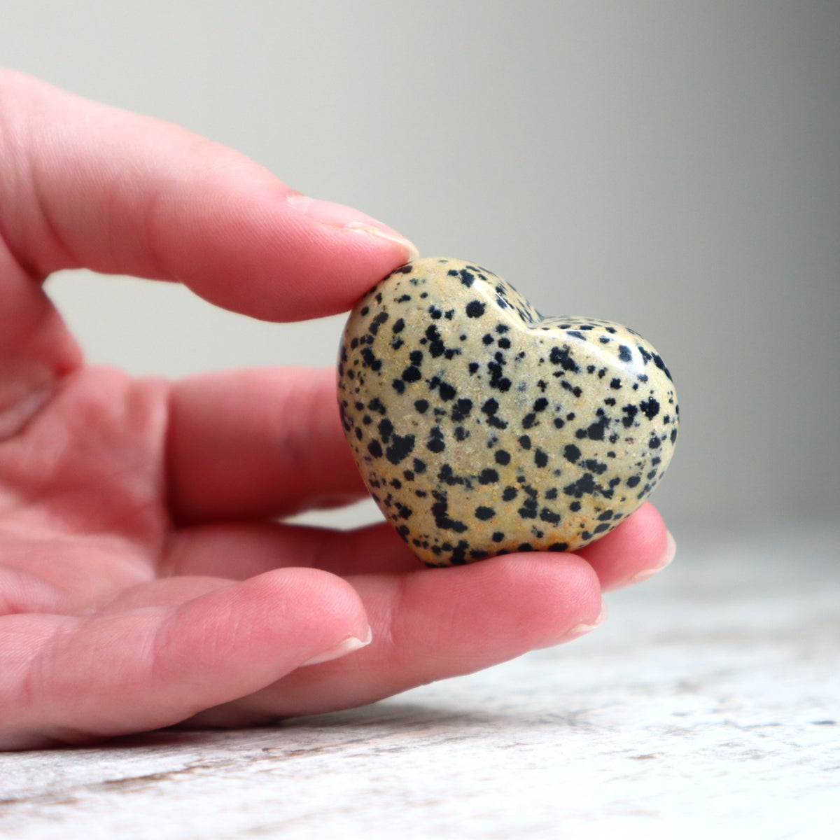 Dalmatian Jasper Mini Heart | Joy, Grounding & Positivity