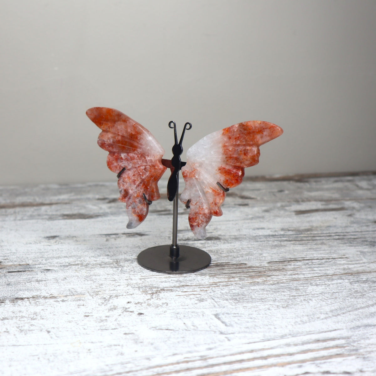 Fire Quartz Butterfly on Stand | Vitality, Courage & Inspired Action