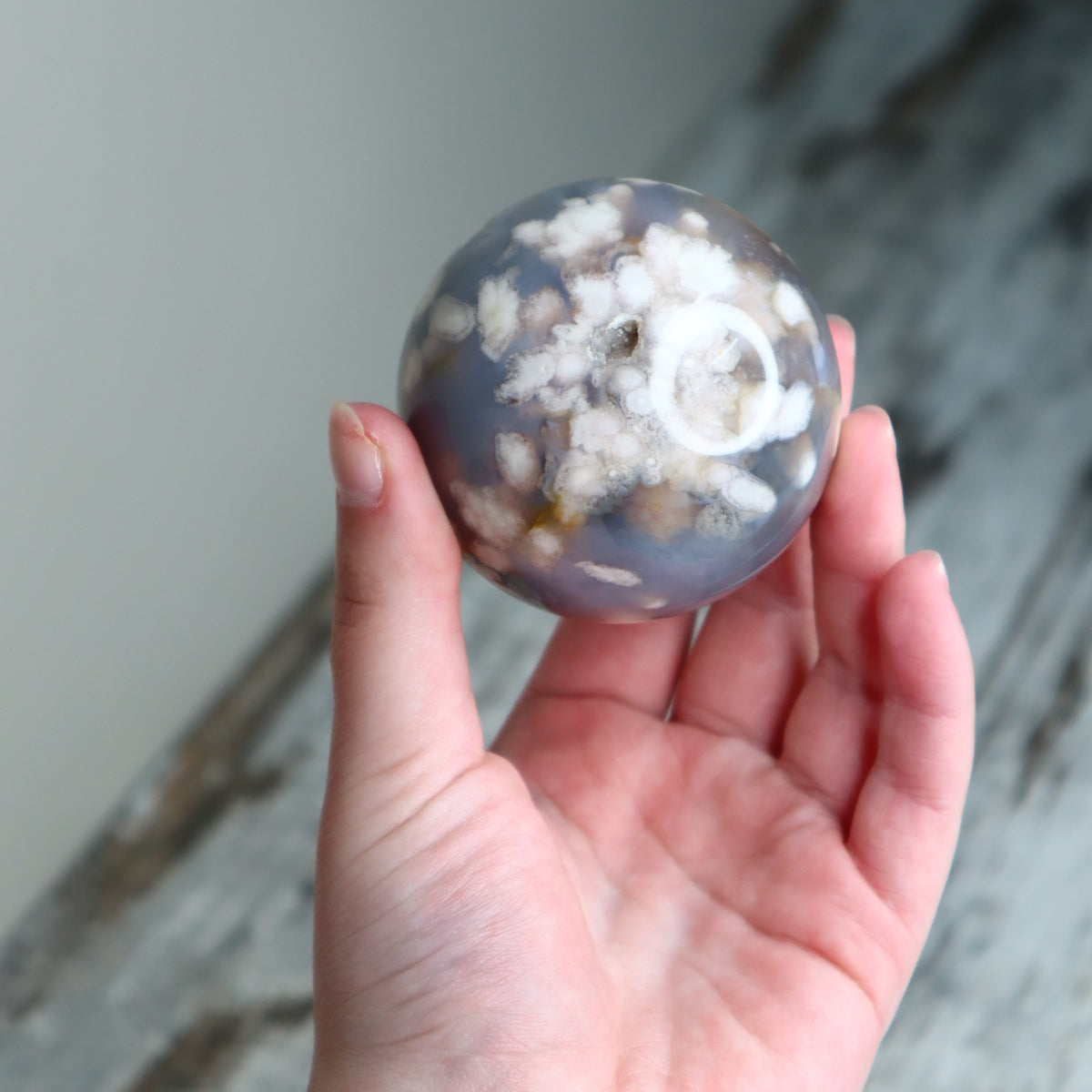 Flower Agate Sphere | Growth, Inner Strength & New Beginnings