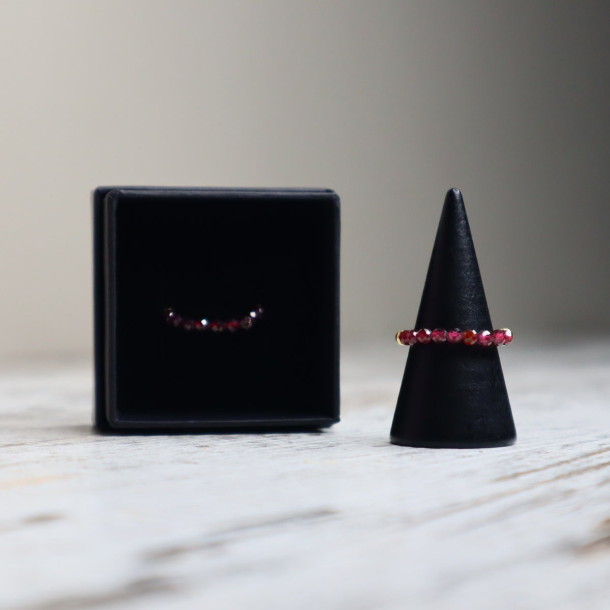 Garnet Beaded Ring | Passion, Confidence & Grounding