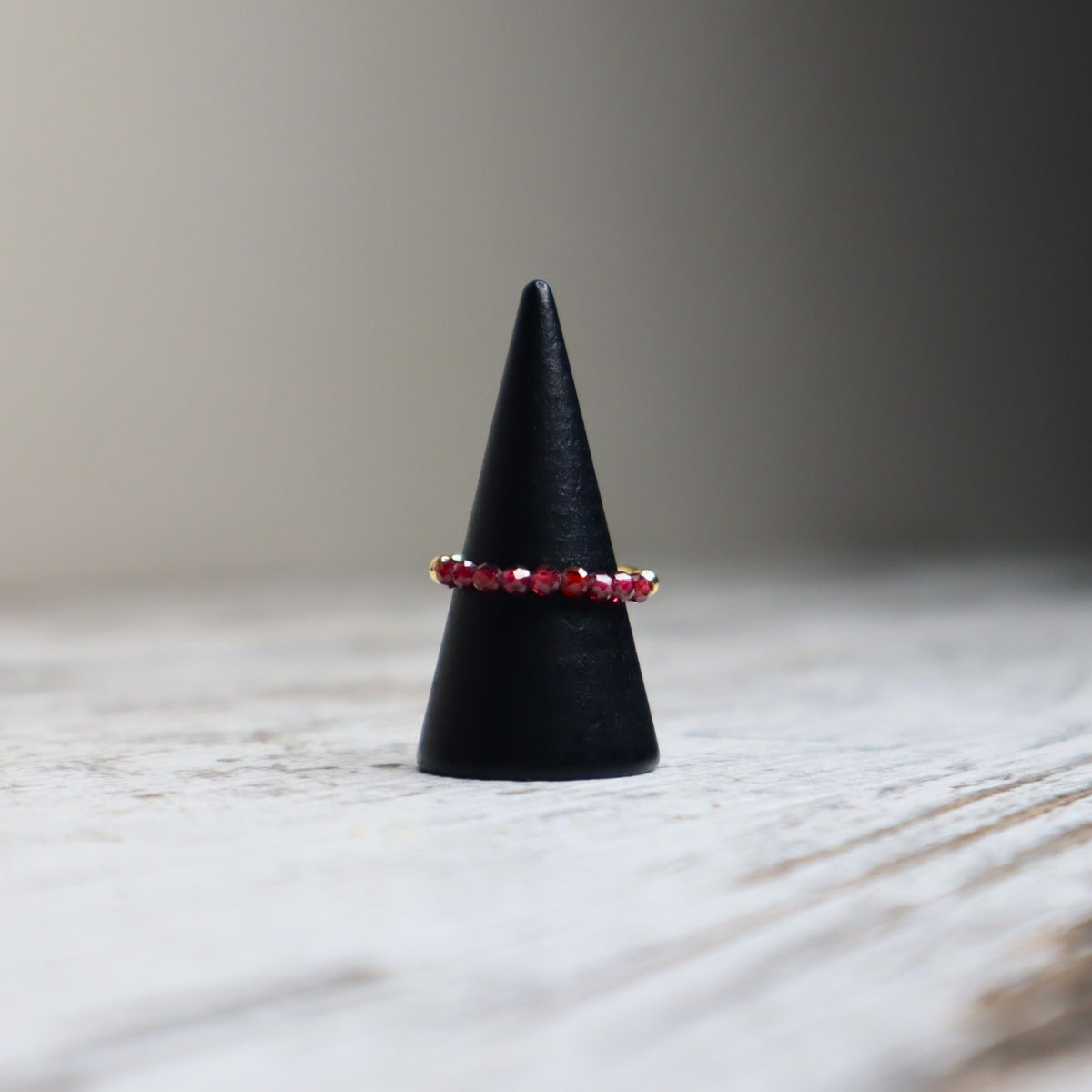Garnet Beaded Ring | Passion, Confidence & Grounding