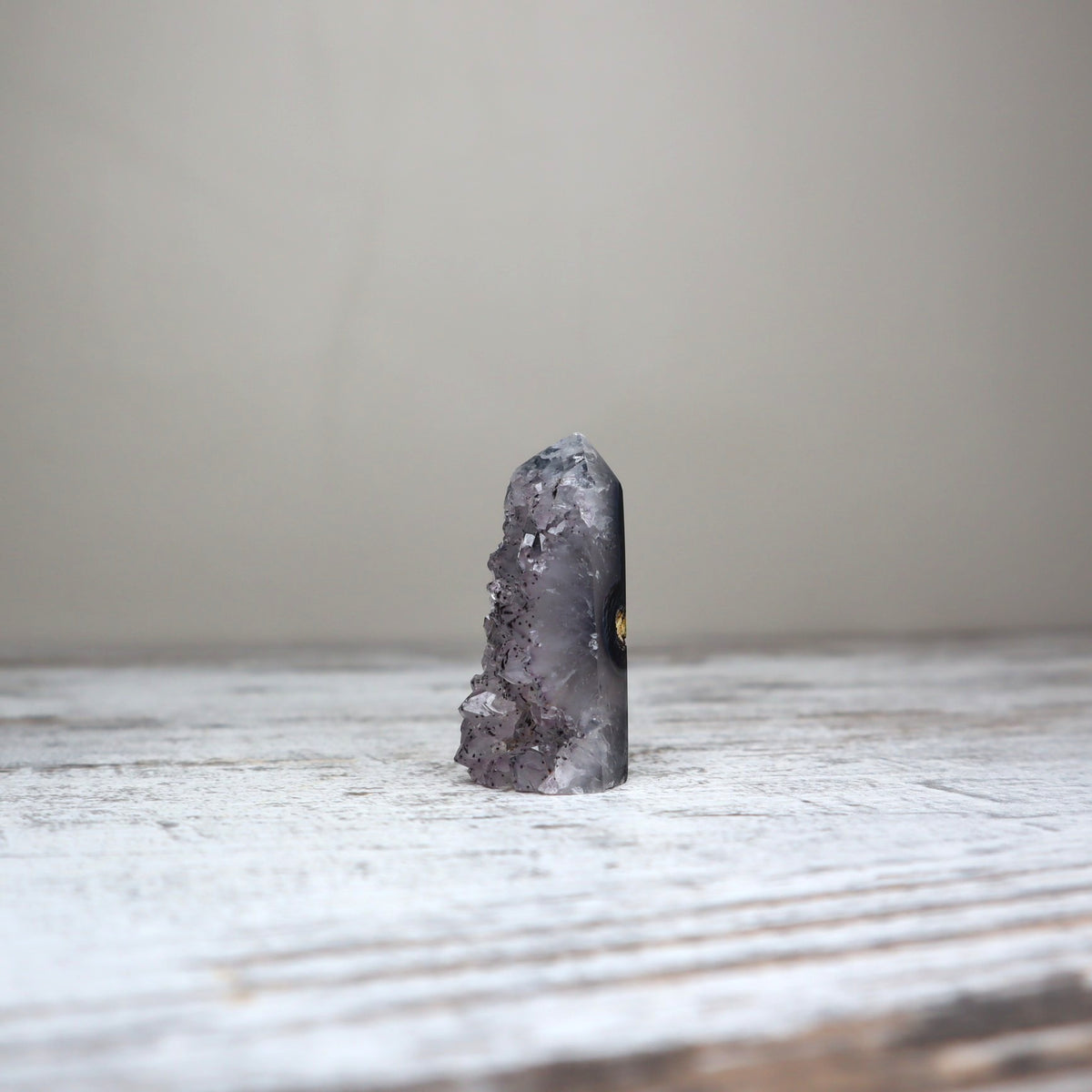Druzy Icy Blue Agate Tower | Stillness + Inner Clarity