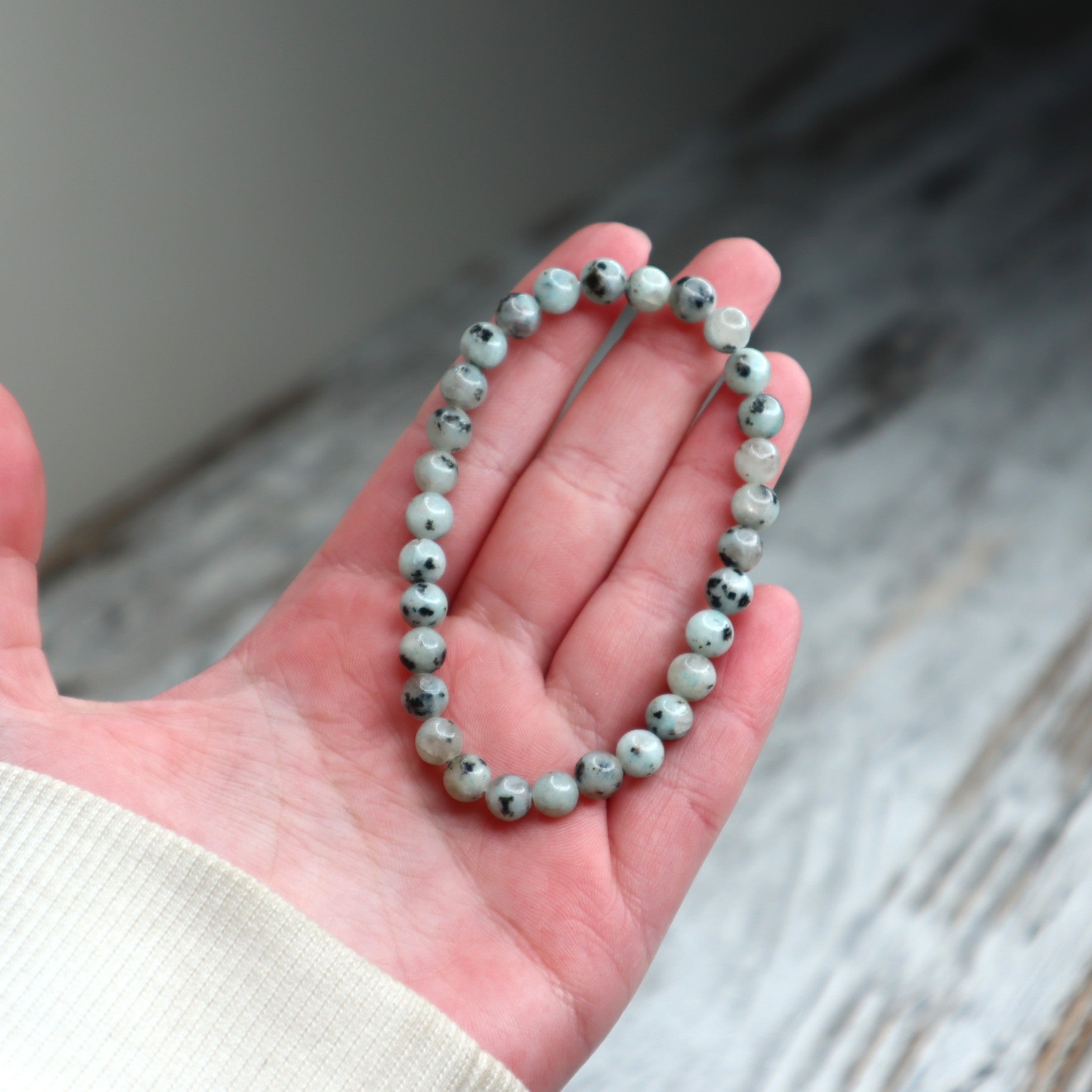 Kiwi Jasper Bead Bracelet | 6mm | Nurturing, Tranquillity & Emotional Balance
