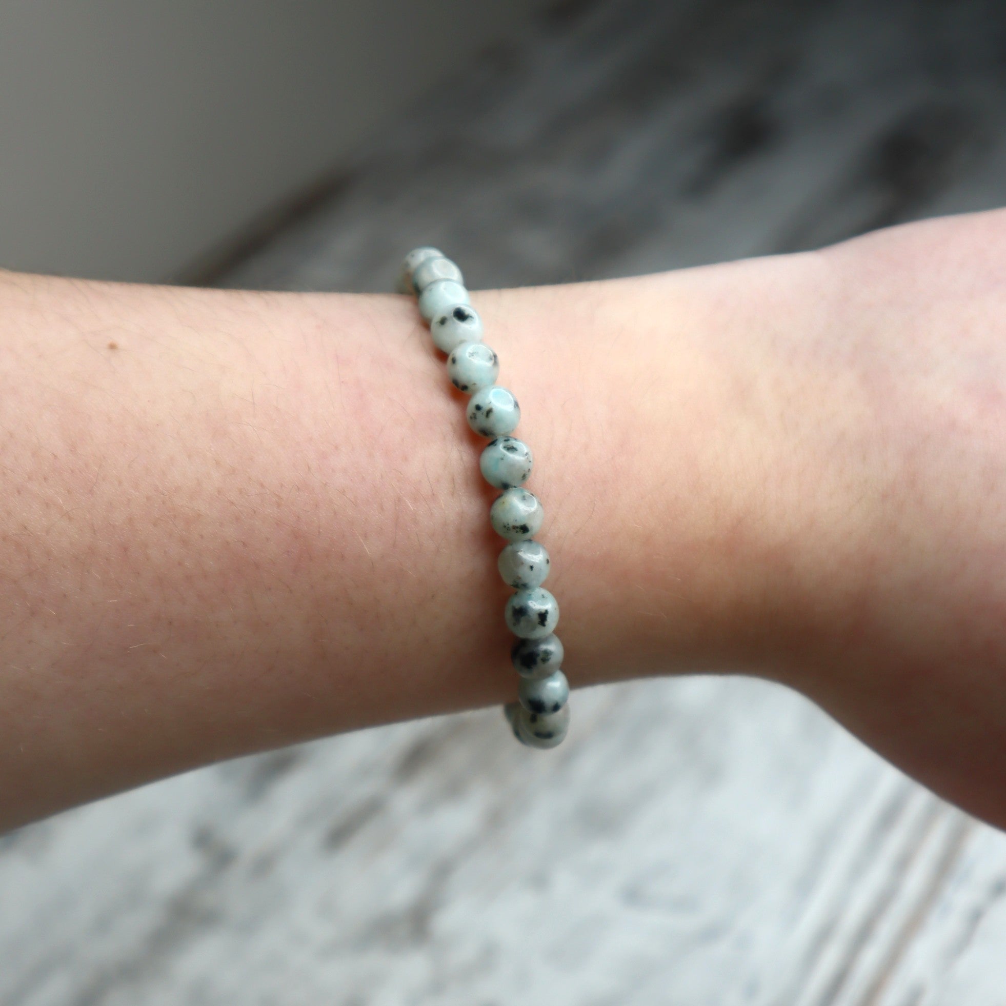 Kiwi Jasper Bead Bracelet | 6mm | Nurturing, Tranquillity & Emotional Balance