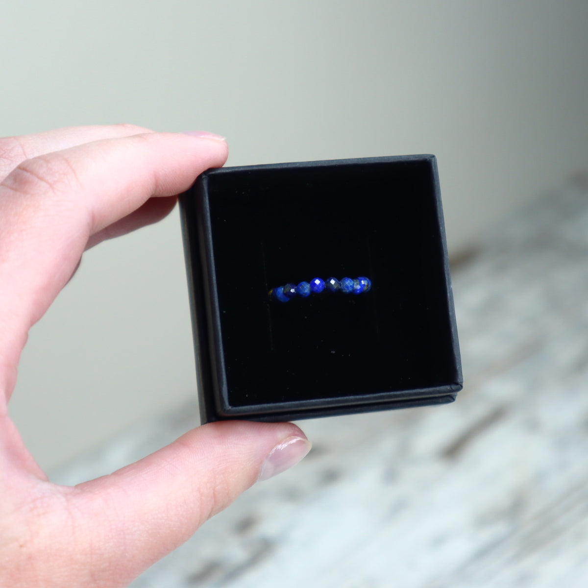 Lapis Lazuli Beaded Ring | Wisdom, Intuition & Truth
