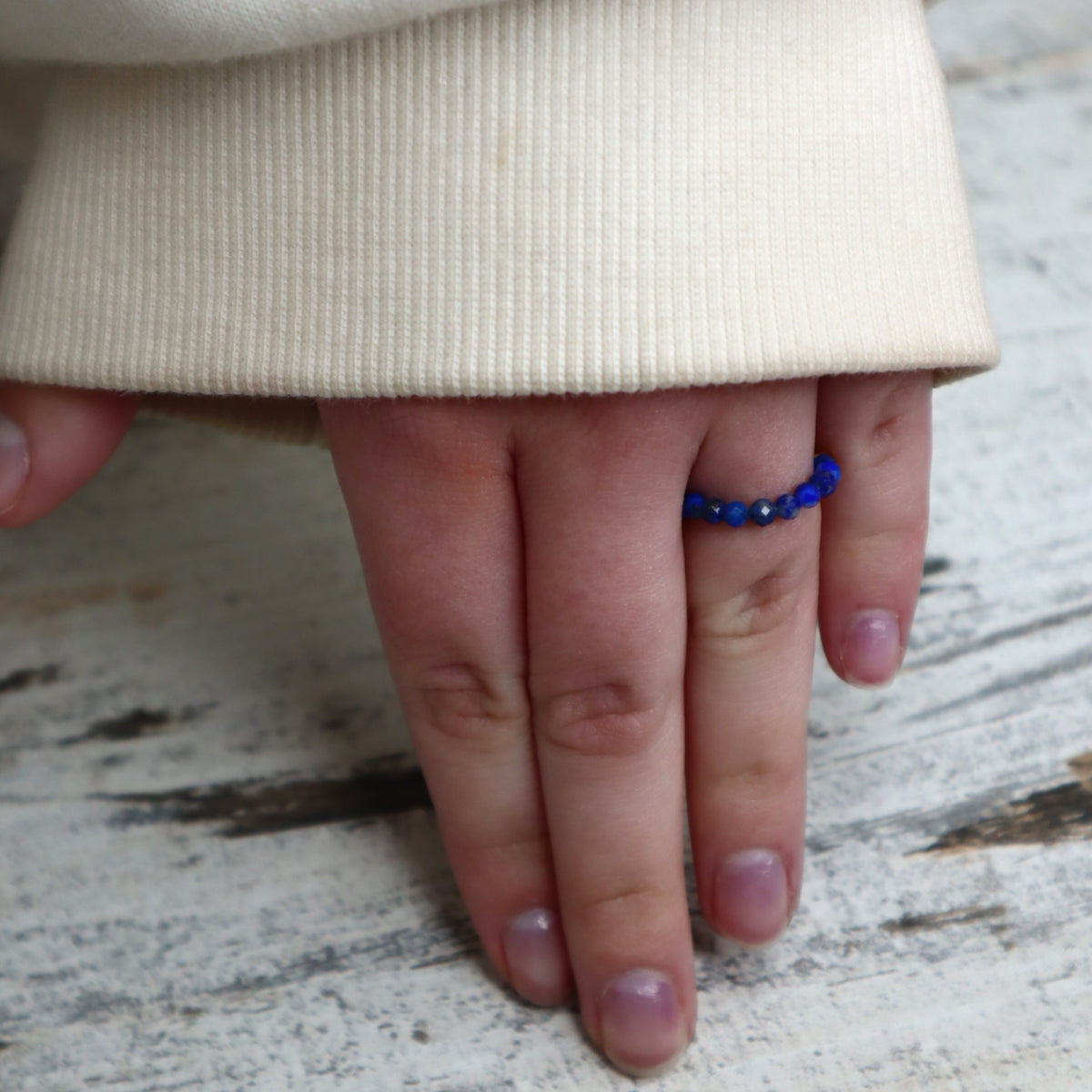 Lapis Lazuli Beaded Ring | Wisdom, Intuition & Truth
