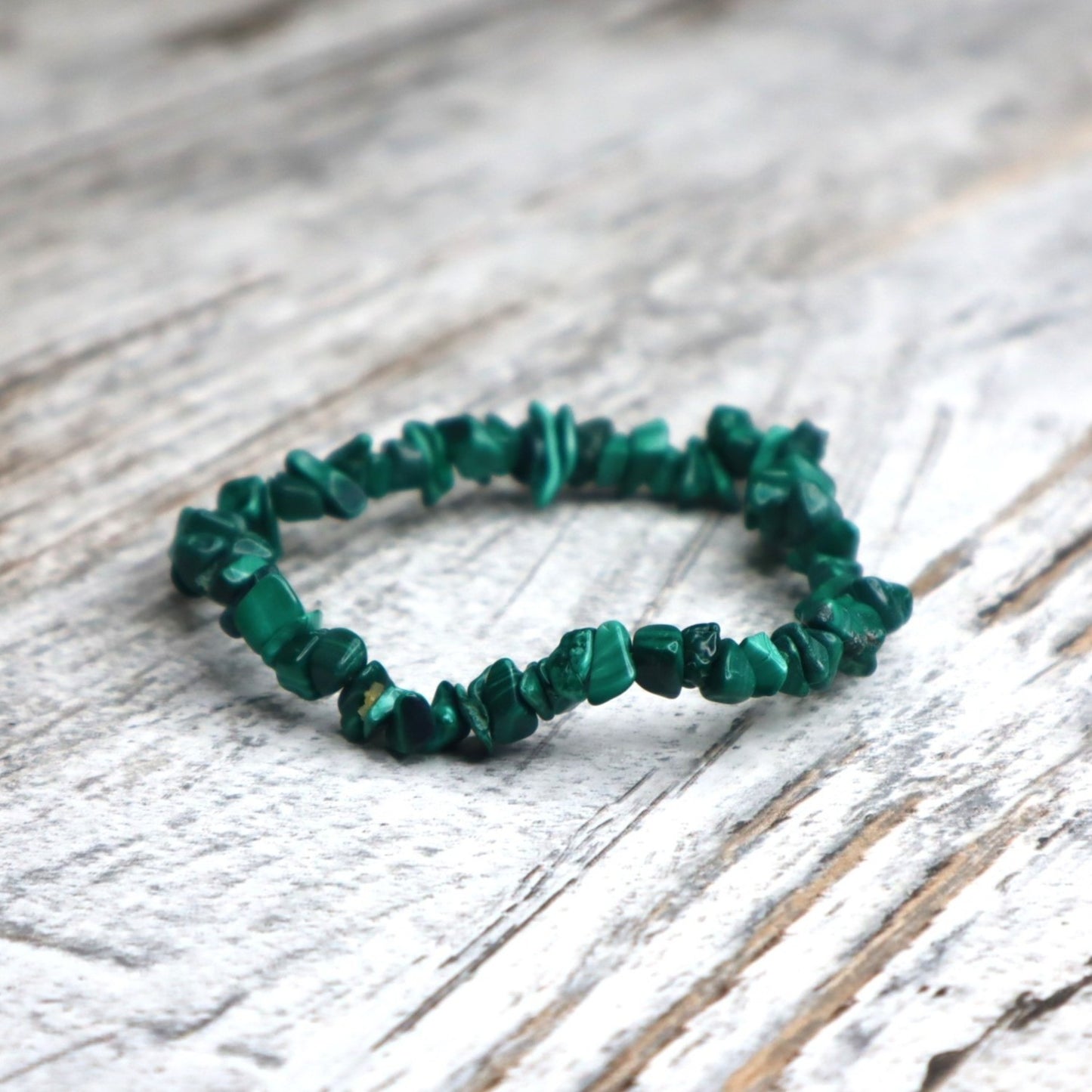 Malachite Crystal Chip Bracelet