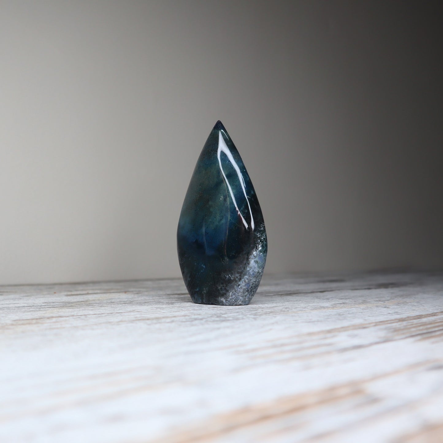 Moss Agate Teardrop