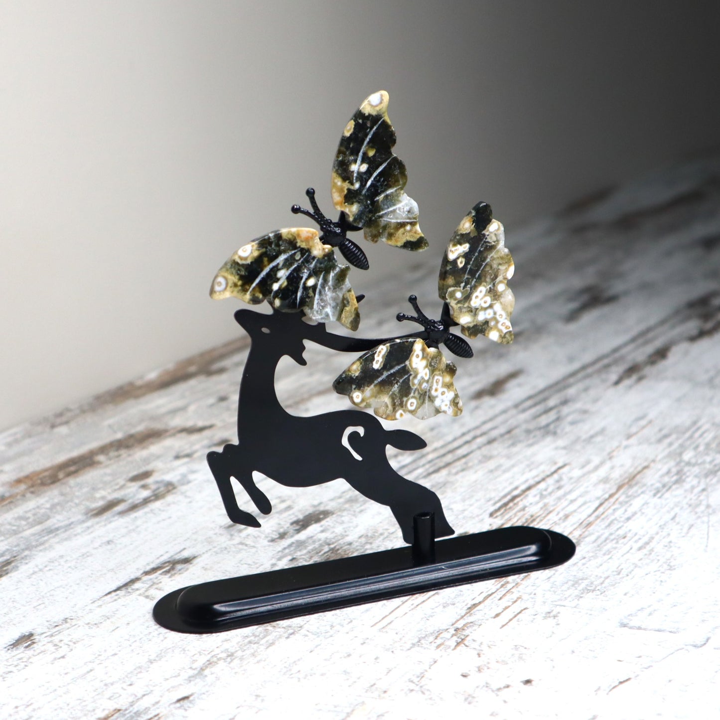 Ocean Jasper Butterfly Deer | Joy, Renewal & Transformation