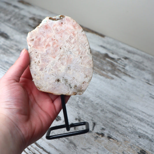 Pink Amethyst Freeform on Stand | Heart Awakening & Emotional Harmony
