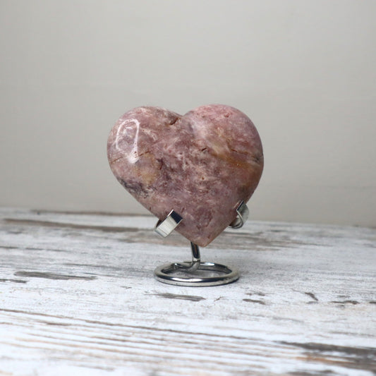 Pink Amethyst Heart Carving | Emotional Healing, Calm & Gentle Protection