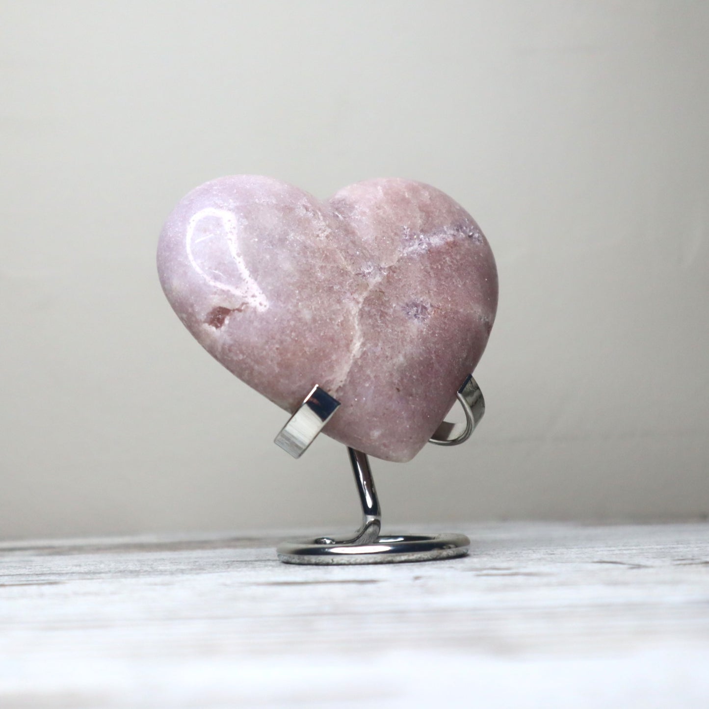 Pink Amethyst Heart Carving | Calm, Emotional Healing & Gentle Protection