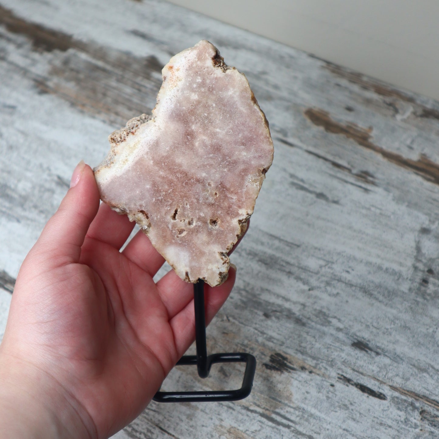 Pink Amethyst Freeform on Stand | Heart Healing & Emotional Balance