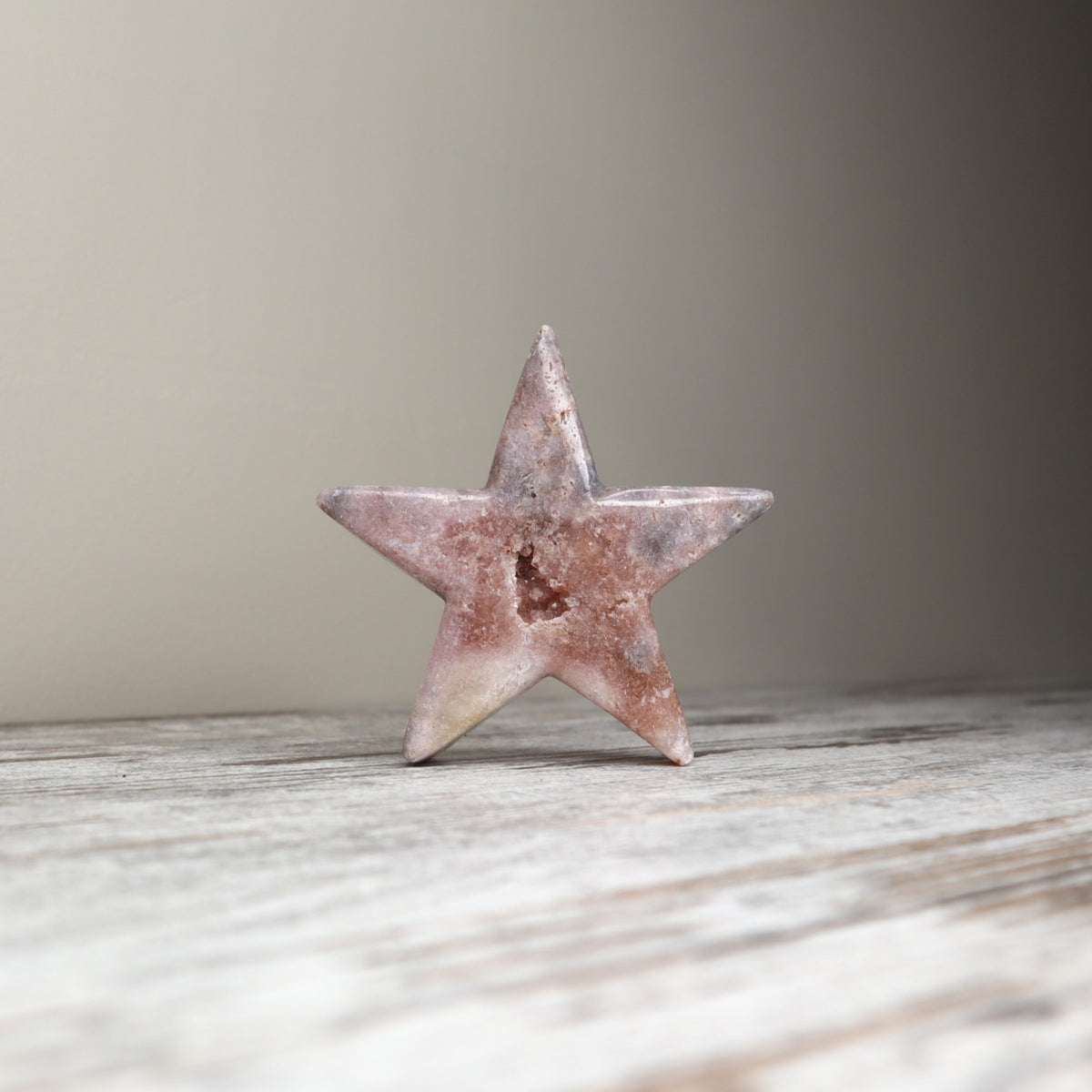 Pink Amethyst Star Carving | Calm, Emotional Balance & Gentle Renewal