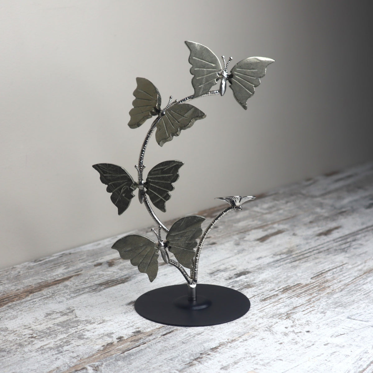 Pyrite Butterfly Sphere Holder | Abundance, Transformation & New Beginnings
