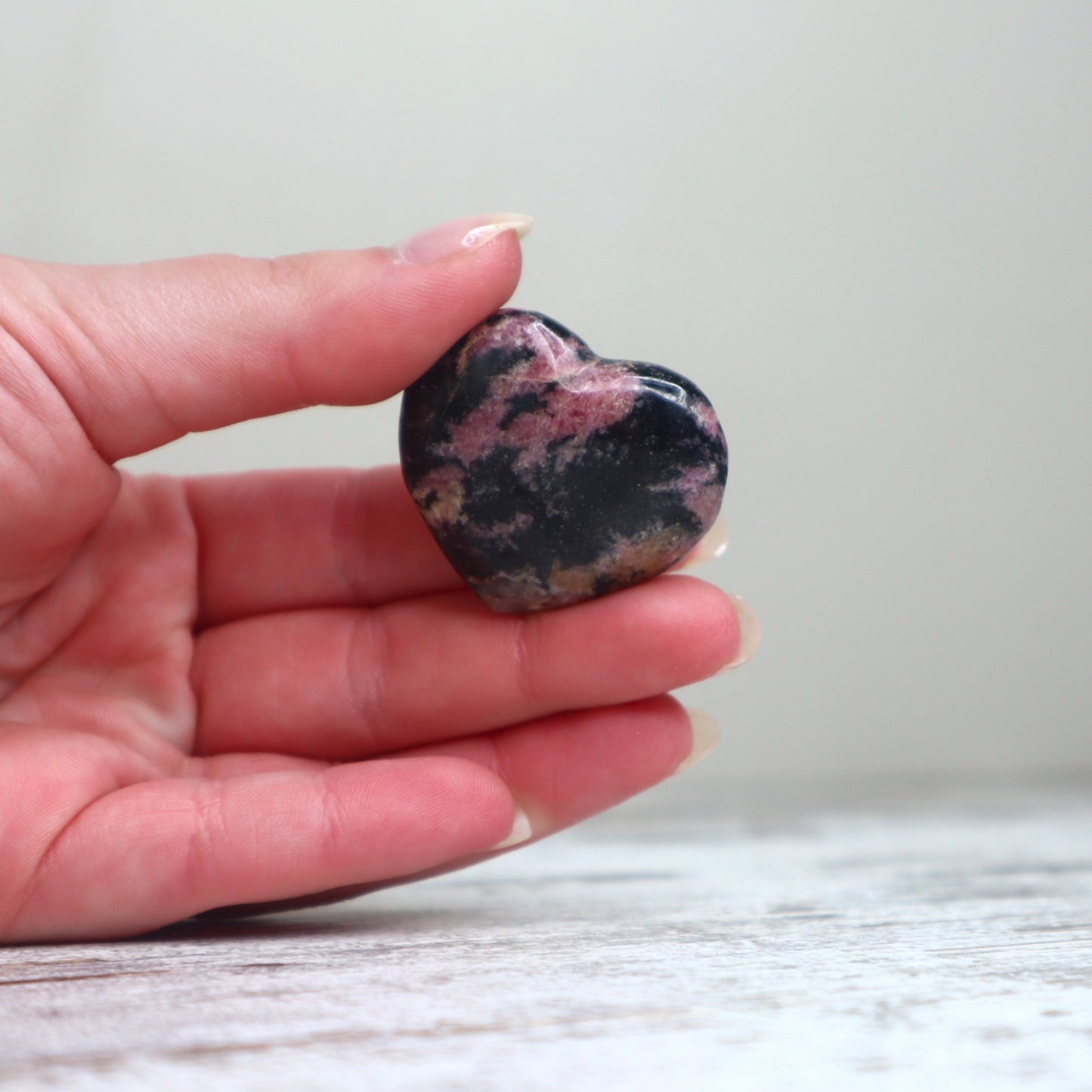 Rhodonite Heart | Emotional Healing, Compassion & Heart Strength