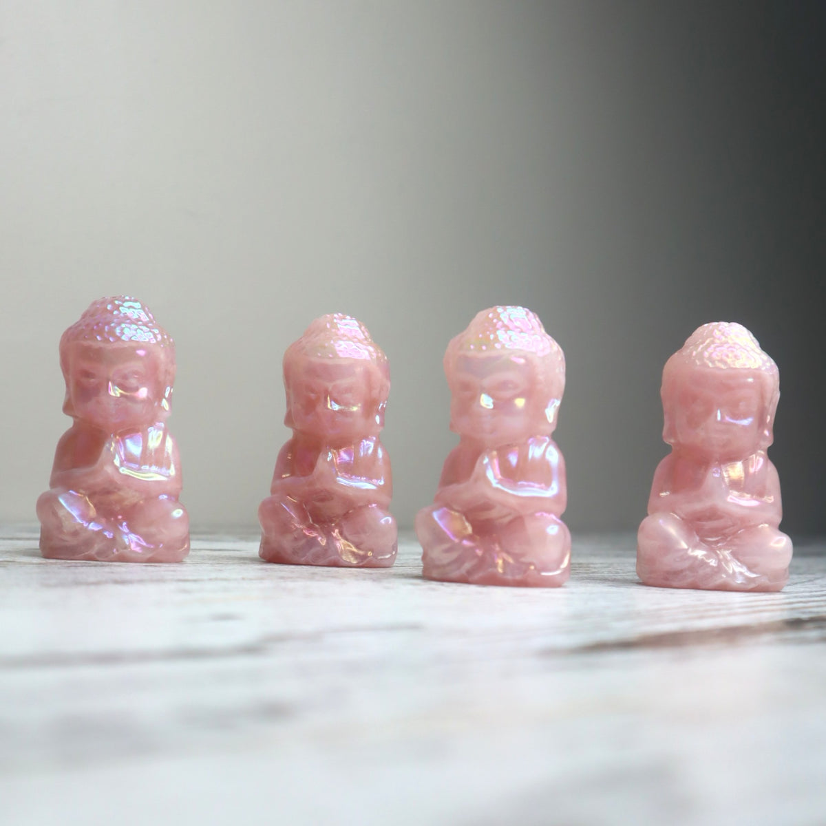 Rose Aura Buddha Carving | Unconditional Love, Peace & Divine Serenity