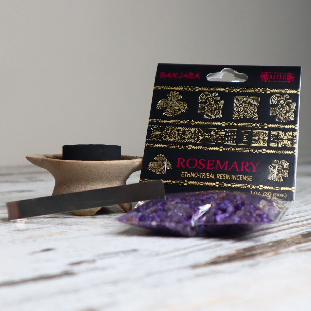 Banjara Rosemary Resin Incense 30g | Cleansing, Clarity & Protection