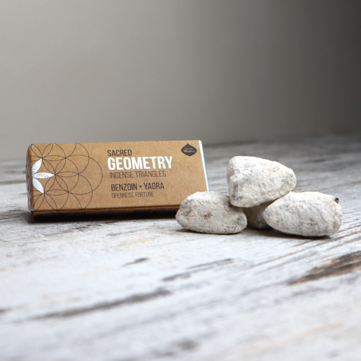 Sagrada Madre Sacred Geometry Incense Triangles | Benzoin + Yagra | Abundance, Fortune & New Opportunities