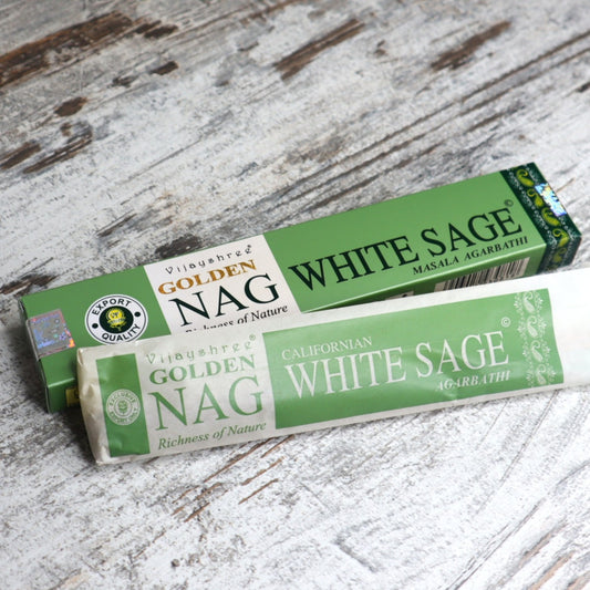 Golden Nag WHITE SAGE Incense