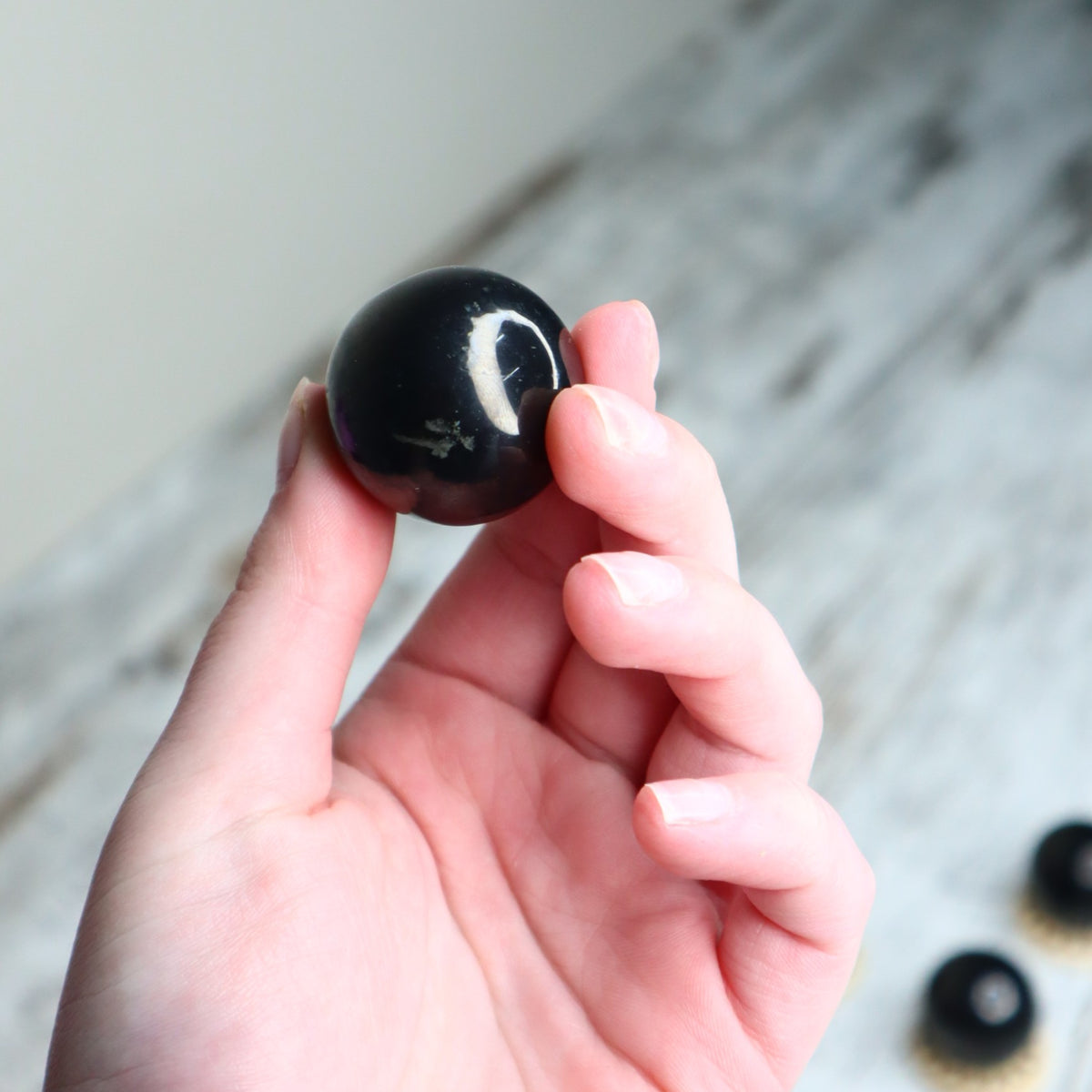 Shungite Mini Sphere | Protection, Grounding & Cleansing