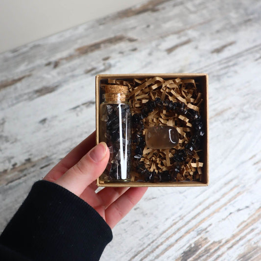 'Grounded Warrior' Chip Gift Box | Smokey Quartz