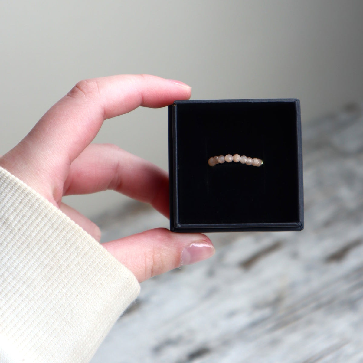 Sunstone Beaded Ring | Happiness, Confidence & Abundance