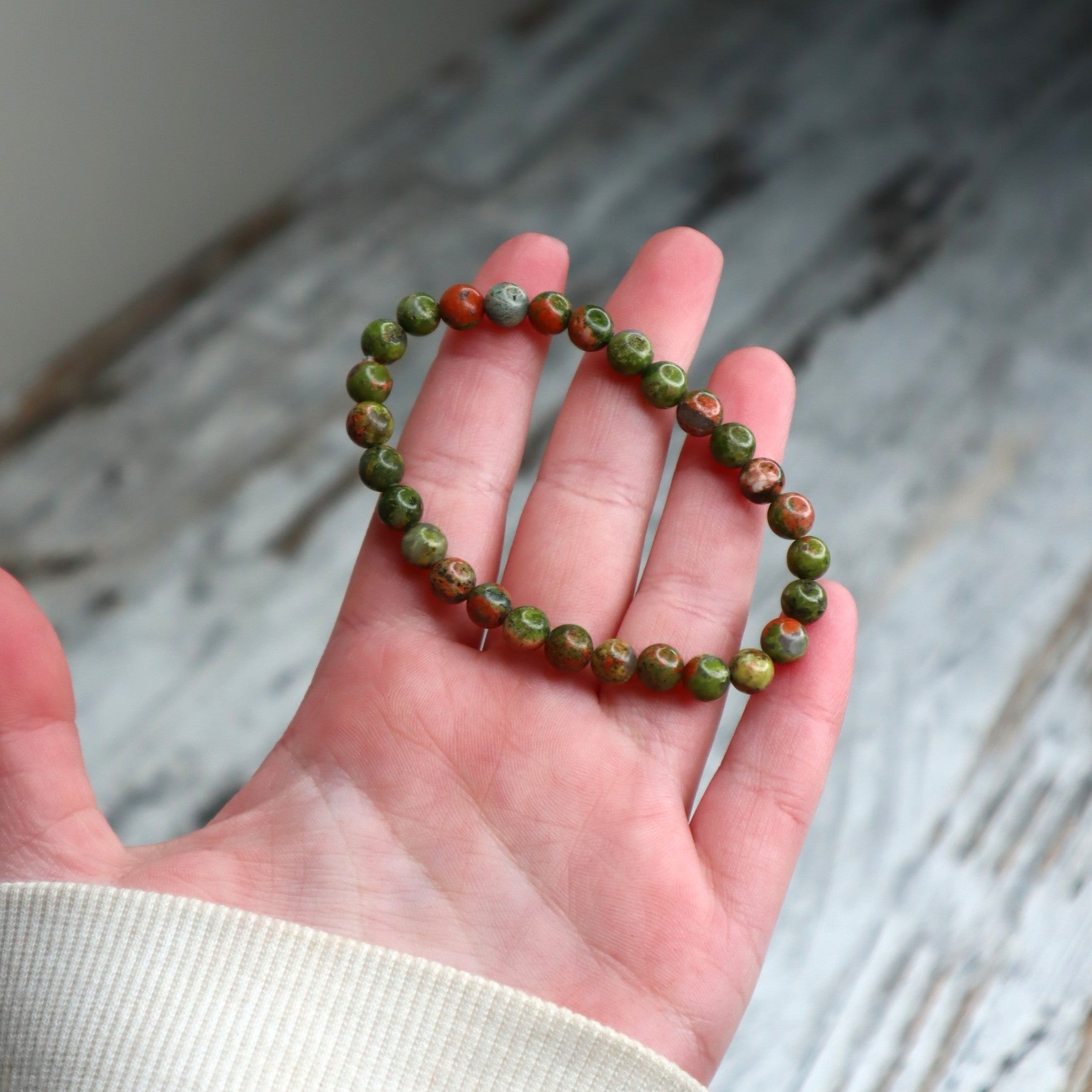Unakite Bead Bracelet | 6mm | Emotional Healing, Balance & Gentle Renewal