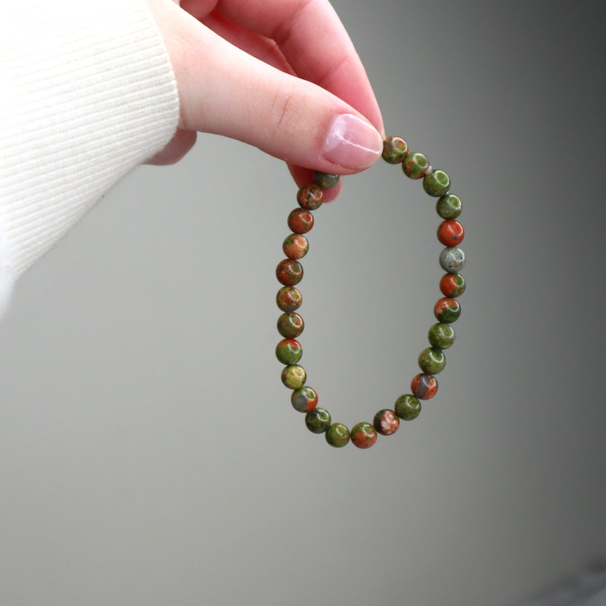Unakite Bead Bracelet | 6mm | Emotional Healing, Balance & Gentle Renewal