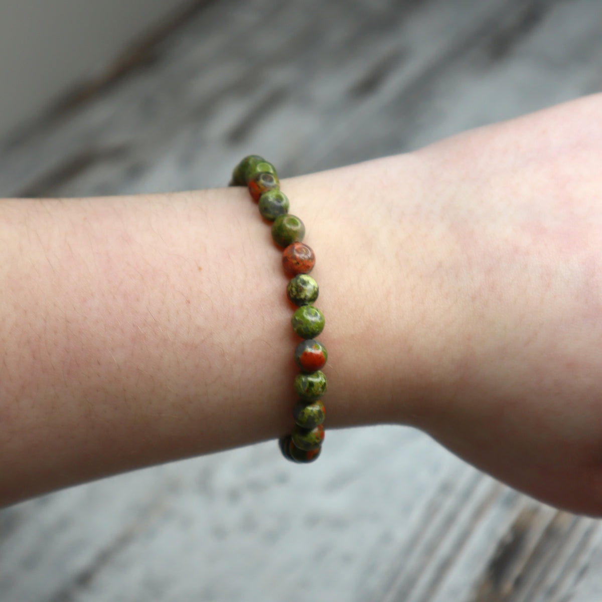 Unakite Bead Bracelet | 6mm | Emotional Healing, Balance & Gentle Renewal
